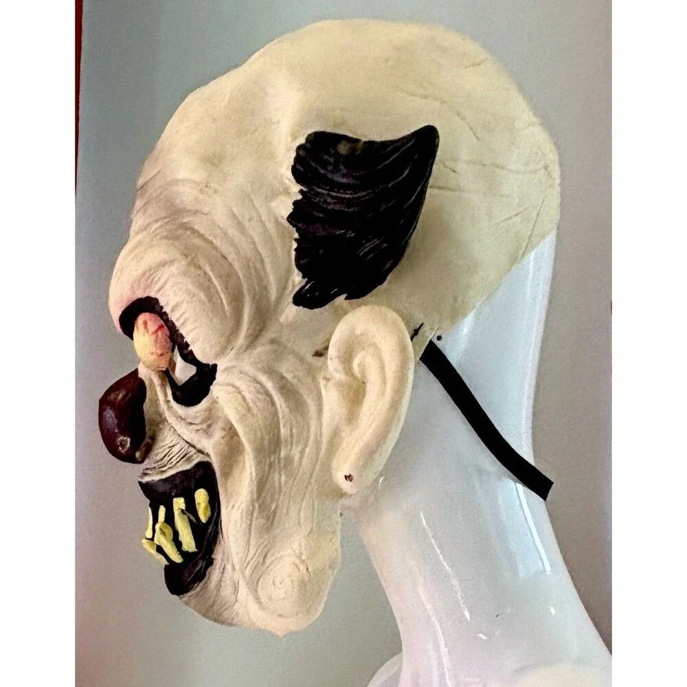 Rubie's Adult Face Mask Halloween Scary Clown Latex Rubber Red Nose